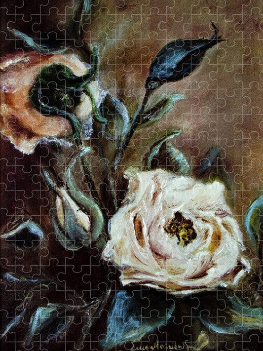 Pink Roses and Regrets -original in private collection - Puzzle