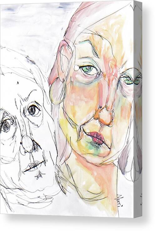 Contour Drawing - Self Portrait - Nfs - Canvas Print