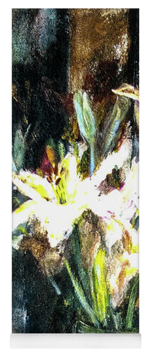 White Lilies and the Watchers -original in private collection - Yoga Mat