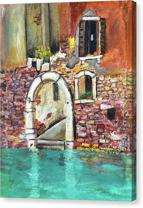 Entrance in Venice Italy - 'en plein air - Canvas Print