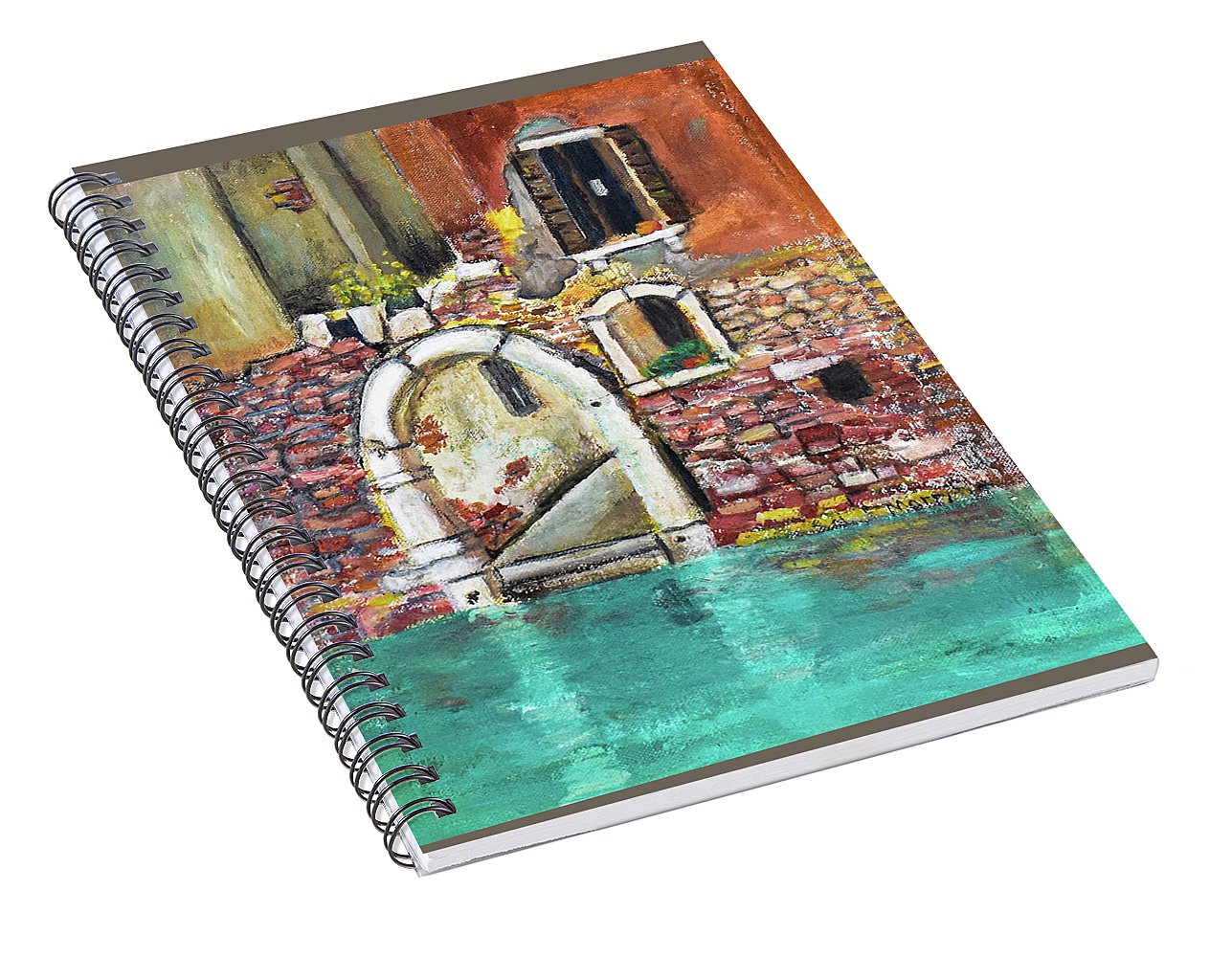Entrance in Venice Italy - 'en plein air - Spiral Notebook