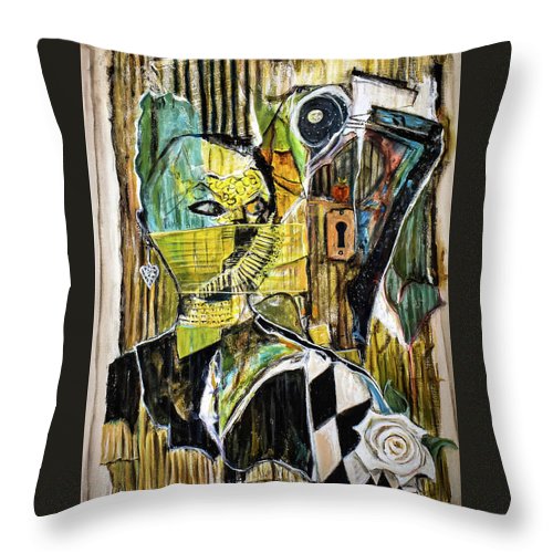 Inspired by The Door collage - Throw Pillow