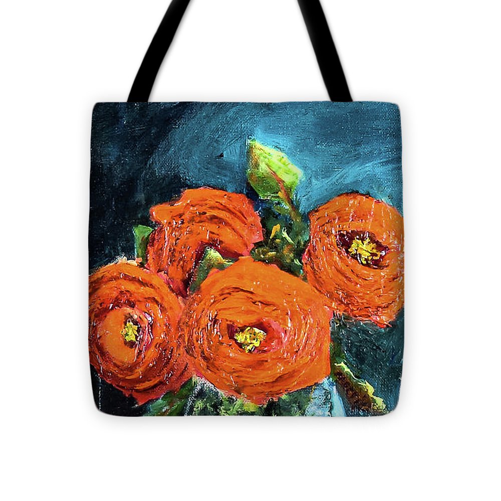 The Ghost Spider and Roses of Orange - Tote Bag