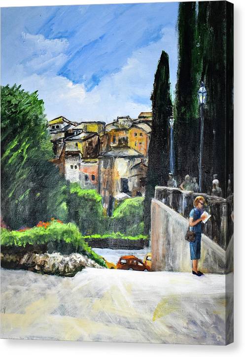 Somewhere in Rome, Italy - Canvas Print