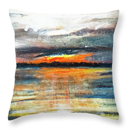 Sunset from Drayton Island - Throw Pillow