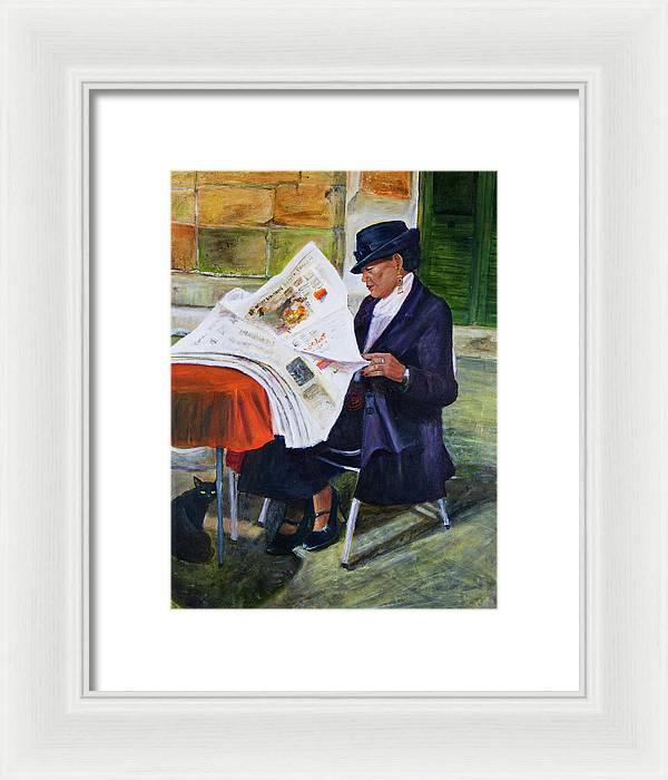 The Contessa and the Cat - Framed Print