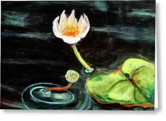 The Seeker, Lotus Flower - Greeting Card