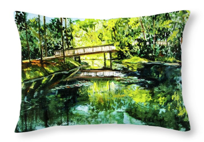UNF  Morning on Candy Cane Lake - Throw Pillow