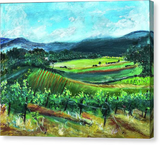 View from the Villa - Provence, France 'en plein air - Canvas Print