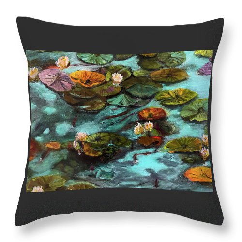 Water lilies area #1 C series - Throw Pillow