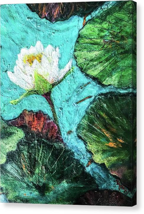 Water Lily Solo, #2 - Canvas Print