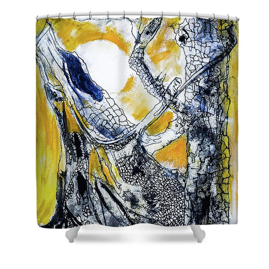 Secrets of the Yellow Moon 1 - Shower Curtain
