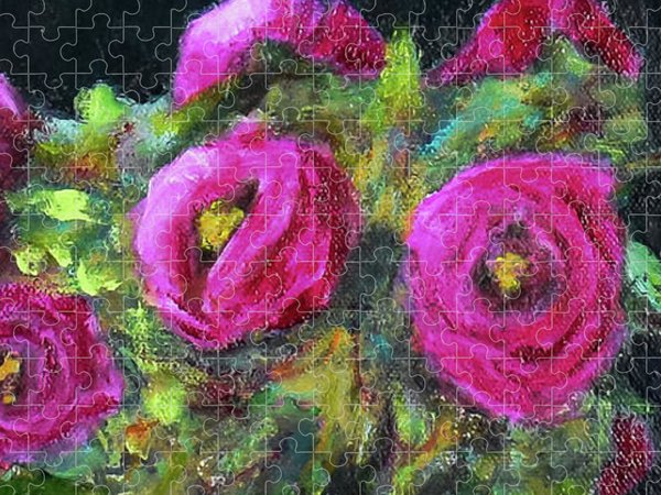 Ladybug and Pink Roses - Puzzle