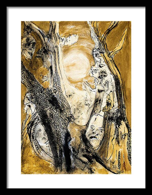 Secrets of the Yellow Moon 4 - Framed Print