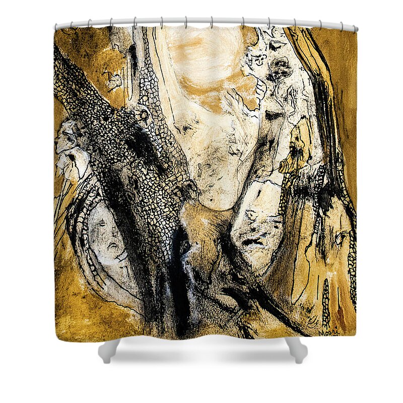 Secrets of the Yellow Moon 4 - Shower Curtain