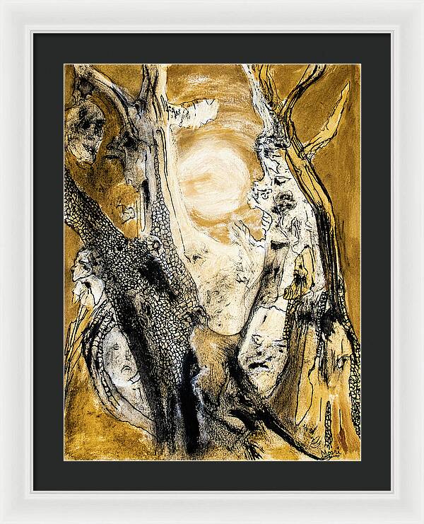 Secrets of the Yellow Moon 4 - Framed Print