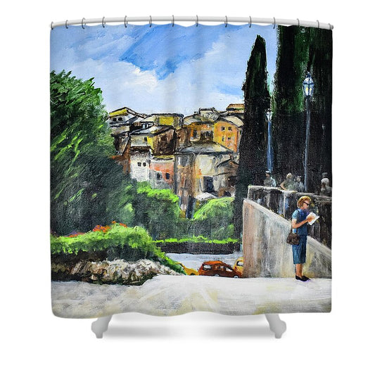 Somewhere in Rome, Italy - Shower Curtain