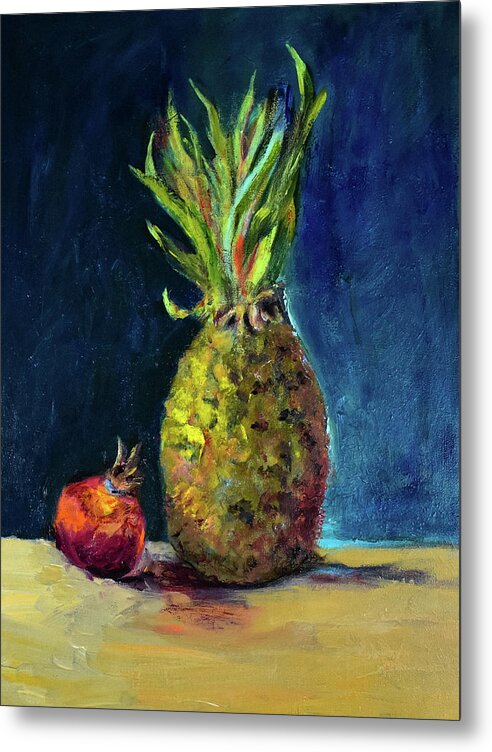 The Pineapple and Pomegranate - Metal Print