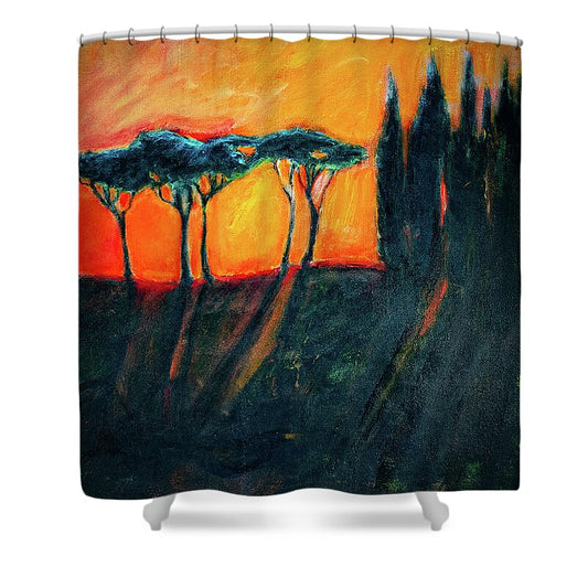Tuscan Sunset - Shower Curtain