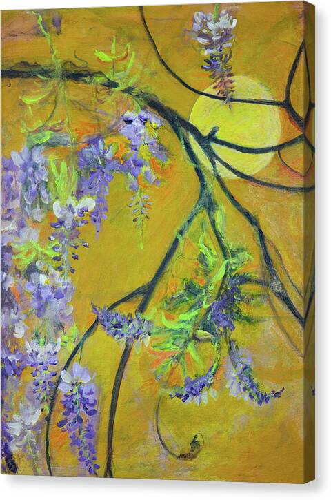 Wisteria Moon-wildflower series - Canvas Print