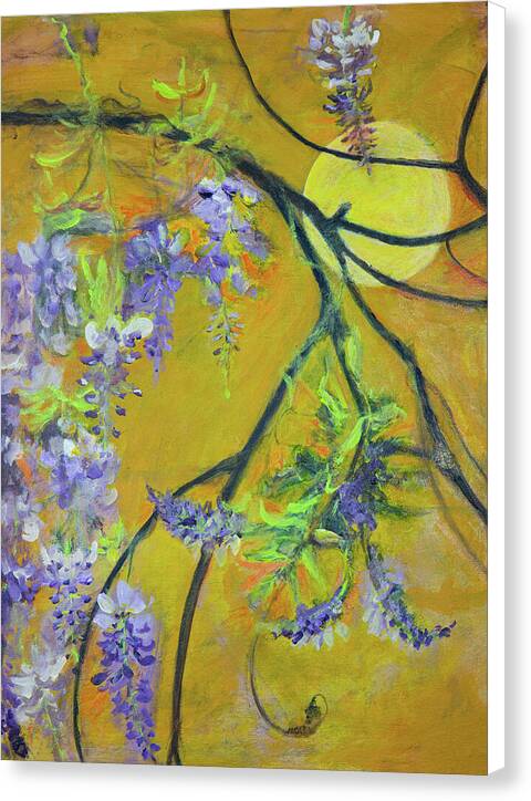 Wisteria Moon-wildflower series - Canvas Print