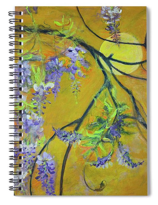 Wisteria Moon-wildflower series - Spiral Notebook