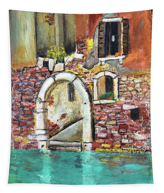 Entrance in Venice Italy - 'en plein air - Tapestry