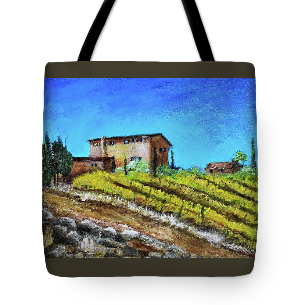 Fall Vineyard, France 'en plein air - Tote Bag