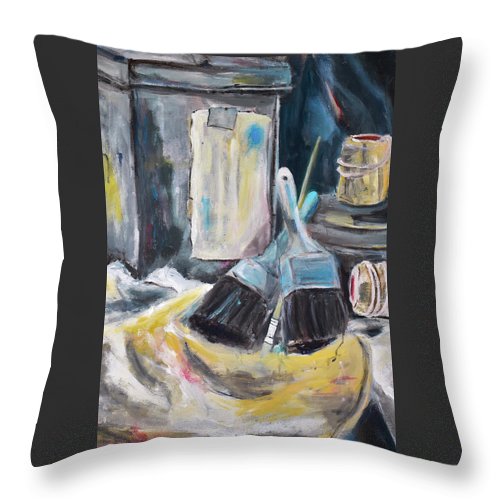 For the Love of Brushes - Throw Pillow
