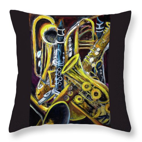 Musical Instruments, Interwoven # 1 - Throw Pillow