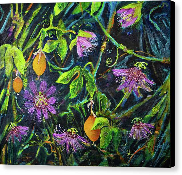 Passion Flower Vine - Wildflower series - Canvas Print