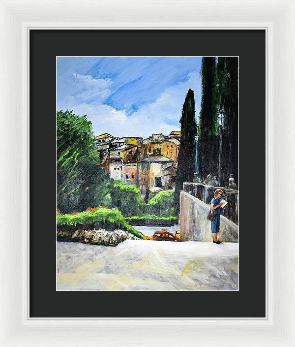 Somewhere in Rome, Italy - Framed Print