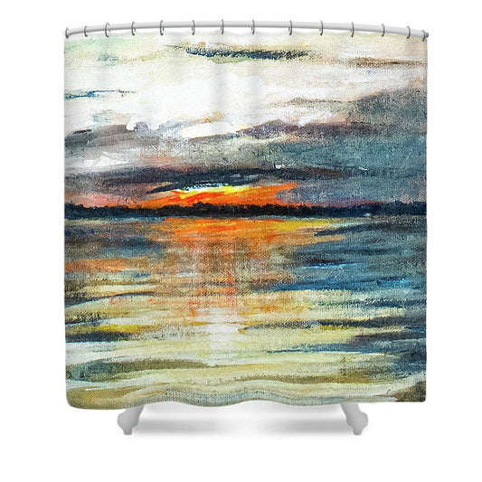 Sunset from Drayton Island - Shower Curtain