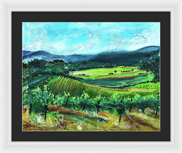 View from the Villa - Provence, France 'en plein air - Framed Print