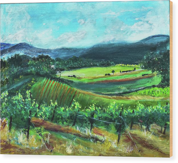 View from the Villa - Provence, France 'en plein air - Wood Print