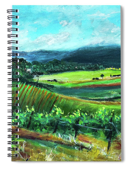 View from the Villa - Provence, France 'en plein air - Spiral Notebook