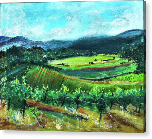 View from the Villa - Provence, France 'en plein air - Acrylic Print