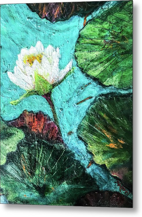 Water Lily Solo, #2 - Metal Print
