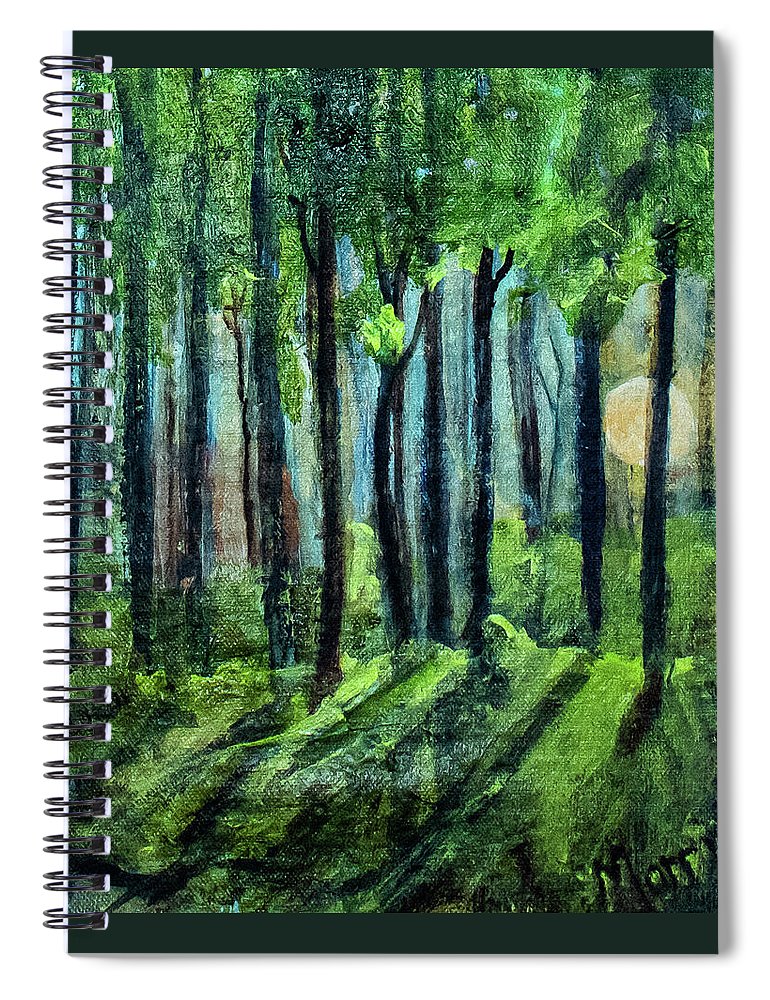 Woodland Moonrise - Spiral Notebook