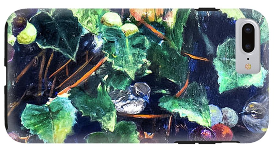 Yellow-rumped Warbler Within Muscadines - Phone Case